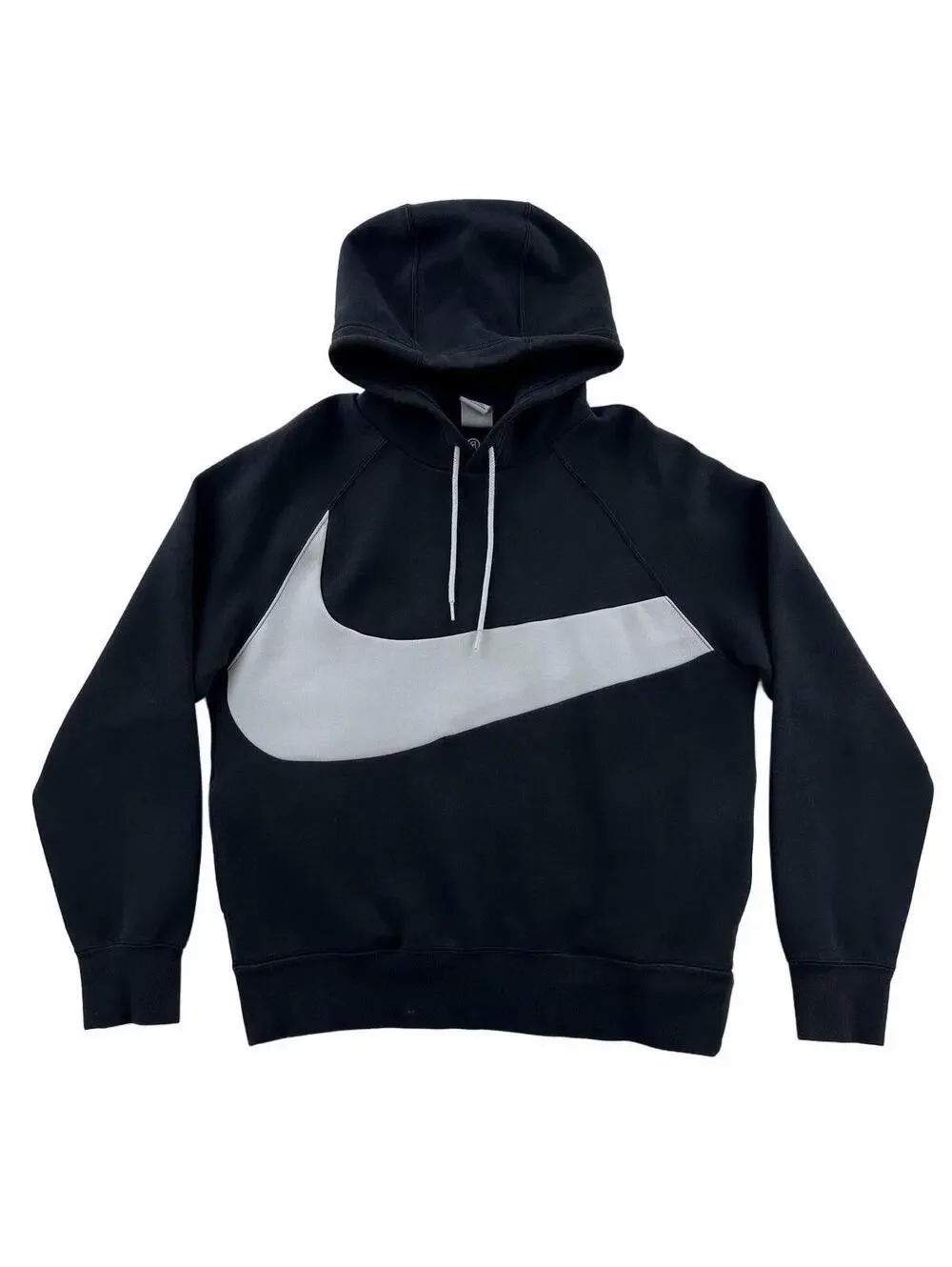 Nike Black Big Swoosh Graphic Logo Hoodie M